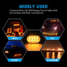 24W 6000K 8pcs Uyarı LED Strobe Işıklar Otomatik Flaş