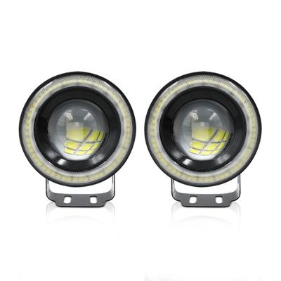 12V 10W Araba Açılı Gözler 3.5 İnç COB Halo Sis Farları