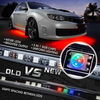 APP Bluetooth 60W Araba Underglow Işıkları, 2.5M Underglow Neon Lights Kit