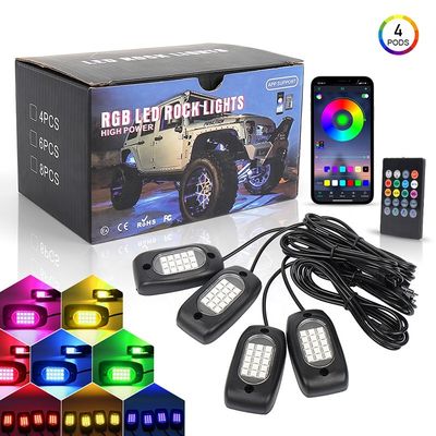 12V Offroad 4x4 Araba Underglow Işıkları, Kamyonlar İçin 4PCS LED Underglow